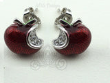 Snow White Disney Princess Snow White Red Apple Sterling Silver Earrings Swarovski Crystal Descendants