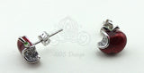 Snow White Disney Princess Snow White Red Apple Sterling Silver Earrings Swarovski Crystal Descendants