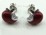 Snow White Disney Princess Snow White Red Apple Sterling Silver Earrings Swarovski Crystal Descendants