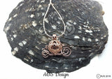 Cinderella Carriage Pearl Cage 18kt Rose Gold Plated 925 Sterling Silver Charm Necklace Pick A Pearl or Wish Pearl Epcot Holds Akoya Pearl