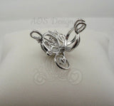 Cinderella Carriage Pearl Cage Silver Plated Charm Necklace Princess Cinderella Pick A Pearl or Wish Pearl Epcot Pumpkin Locket