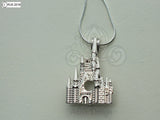 Castle Pick A Pearl Cage Necklace 925 Sterling Silver Cage Silver Necklace Princess Queen Kingdom Cinderella Charm Pendant