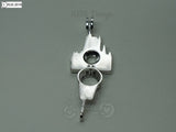 Castle Pick A Pearl Cage Necklace 925 Sterling Silver Cage Silver Necklace Princess Queen Kingdom Cinderella Charm Pendant