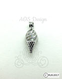 Ice Cream Cone Pearl Cage Silver Ice Cream Cone Charm Holds Pearl Bead Gem Silver Locket