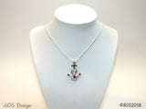 Anchor Pick A Pearl Cage 925 Sterling Silver Necklace Boat Ship Anchor Beach Ocean Charm Nautical