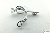 Crystal Heart Key Pick A Pearl Cage Necklace Silver Plated Pendant Locket Charm Holds Pearls Beads