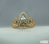 Rapunzel Ring 18k Gold Plated 925 Silver Tiara Princess Ring Rapunzel Tangled Crown Crystals