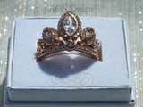 Rapunzel Rose Gold Tiara Princess Ring Tangled Crown Crystals Rose Gold 925 Silver or Brass