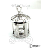 Lantern Fairy Cage Pearl Cage Silver Plated Cage Tink Star Light Locket Charm Multiple Pearl Holder Peter Pan