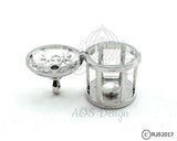 Lantern Fairy Cage Pearl Cage Silver Plated Cage Tink Star Light Locket Charm Multiple Pearl Holder Peter Pan