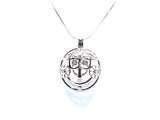 Vintage Inspired Small World Pendant Pearl Cage to Display Your Treasured Pearl