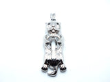 Sea Otter Holding Pearl Pendant Pearl Necklace Silver Charm Holds Gem Jewelry AOS