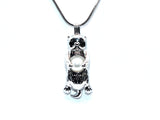 Sea Otter Holding Pearl Pendant Pearl Necklace Silver Charm Holds Gem Jewelry AOS