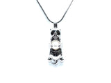 Sea Otter Holding Pearl Pendant Pearl Necklace Silver Charm Holds Gem Jewelry AOS