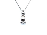 Sea Otter Holding Pearl Pendant Pearl Necklace Silver Charm Holds Gem Jewelry AOS