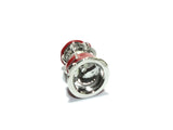 Gumball Machine Pearl Cage Charm Pendant Necklace-Red Enamel Silver Pendant Lock
