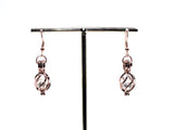 Rose Gold Oval Basket Earrings With White Pearls Charm Locket Jewelry AOS