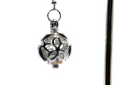 Silver Sand Dollar Earrings With Crystal Accents And White Pearls Charm Locket Jewelry AOS