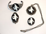 Mary Poppins Penguin Victorian Cameo Necklace Or Bracelet Or Brooch