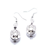 Lucky Horseshoe Earrings With White Pearls Charm Locket Horse Silver Jewelry AOS