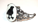 The Crow Victorian Cameo Necklace Or Bracelet Or Brooch Jewelry Black Bird