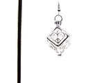 Heart Box Charm Earrings With White Pearls Charm Locket Horse Silver Jewelry AOS