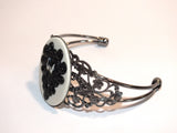 Spooky Wallpaper Haunted Mansion Victorian Black Ivory Cameo Necklace Or Bracelet Or Brooch