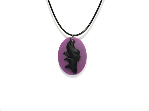 Maleficent Purple Cameo Halloween Jewelry - Maleficent Costume Jewelry Making Supplies For Cosplay