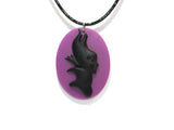 Maleficent Purple Cameo Halloween Jewelry - Maleficent Costume Jewelry Making Supplies For Cosplay