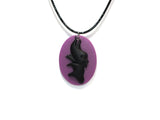 Maleficent Purple Cameo Halloween Jewelry - Maleficent Costume Jewelry Making Supplies For Cosplay