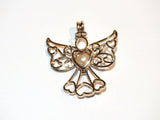 Angel Pick A Pearl Cage Necklace Guardian Angel Heart Wings Gold Locket Charm Holds 1 Pearl