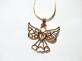 Angel Pick A Pearl Cage Necklace Guardian Angel Heart Wings Gold Locket Charm Holds 1 Pearl
