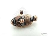 Clownfish Pearl Cage Necklace Rose Gold Fish Locket Charm Holds Beads Pearls Gems Crystal Accents Nemo