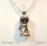 Pick A Pearl Cage Dancing Penguin Crystals Silver Locket Mary Poppins Costume Epcot