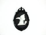 Evil Queen from Snow White Victorian Cameo Brooch Pin Dual Pendant Halloween Costume