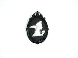 Evil Queen from Snow White Victorian Cameo Brooch Pin Dual Pendant Halloween Costume