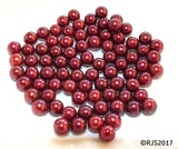 Pick A Pearl Oyster Freshwater Cultured Loose Pearl Round Cranberry Red Merlot Pearls for Pearl Cages, Charms, Necklaces