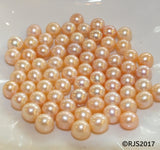 Pick A Pearl Oyster Freshwater Cultured Loose Pearl Round Pink for Pearl Cages, Charms, Necklaces