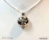 Pick A Pearl Sand Dollar Pearl Cage Silver Locket Beach Ocean Sea Life Necklace Pendant