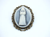 The Ghost Bride Victorian Cameo Brooch Pin Jewelry Haunted Mansion Resin Handmade For Halloween Costume