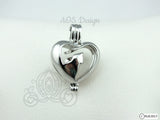 Cat Silhouette Pearl Cage Necklace Kitty Kat Heart Pet Charm Bead Cage Locket