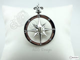 Compass Rose Pick A Pearl Cage Silver Plated Locket Charm Necklace Pirate Ship Sailing Ocean Nautical Compass Charm