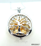 Family Tree Pearl Cage Necklace Silver Plated Locket Charm Tree of Life Mother