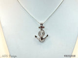 Anchor Pick A Pearl Cage 925 Sterling Silver Necklace Boat Ship Anchor Beach Ocean Charm Nautical