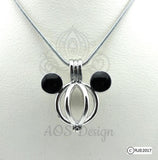 Mouse Pearl Cage Pick A Pearl or Wish Pearl Epcot  Mickey Head Pearl Cage Necklace Charm Locket