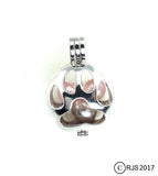 Paw Pearl Cage Silver Plated Panther Animal Paw Cat Dog Puppy Kitty Print Paw Locket Charm Multi Pearl holder Tiger Paw Lion Mascot Paw