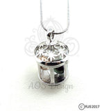 Lantern Fairy Cage Pearl Cage Silver Plated Cage Tink Star Light Locket Charm Multiple Pearl Holder Peter Pan